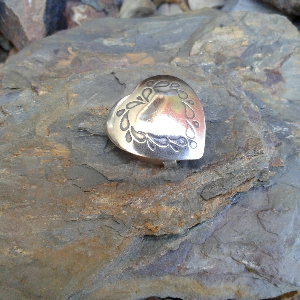 Sterling Silver SET of 9 Heart Button Covers - Picture 4 of 5